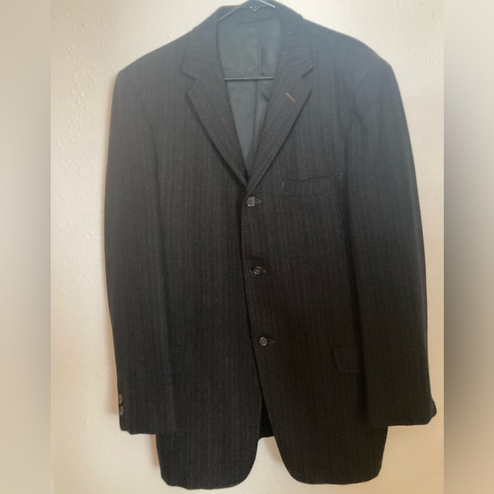 Vintage ‘60s Mens Wool Blazer Mod Black